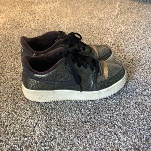 Black glitter Nike Air Force